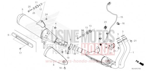 EXHAUST MUFFLER CMX500AR de 2024